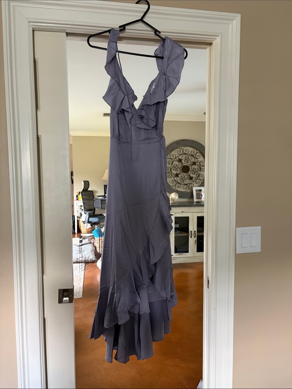 ASTR Lilac Ruffle Wrap High-Low Dress - Picture 5 of 5